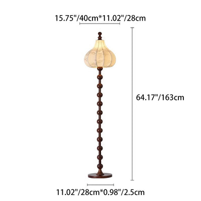 Traditionelle japanische Zylinder-Stehlampe mit Rattan-Flechtwerk und einem Licht für das Wohnzimmer 