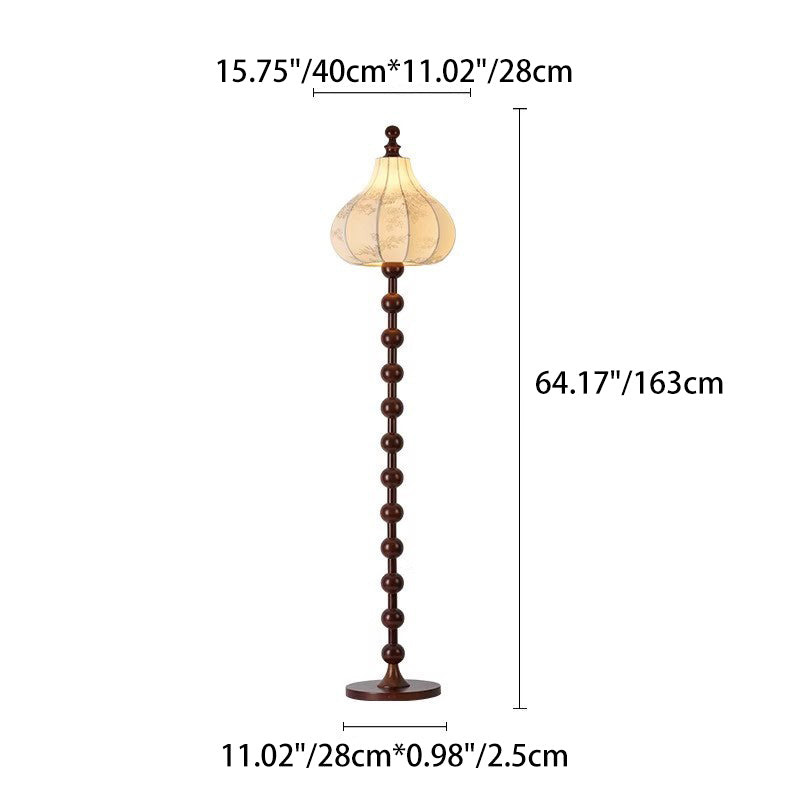 Traditionelle japanische Zylinder-Stehlampe mit Rattan-Flechtwerk und einem Licht für das Wohnzimmer 