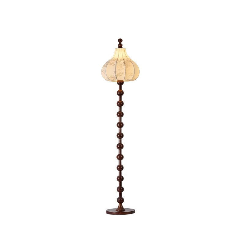 Traditionelle japanische Zylinder-Stehlampe mit Rattan-Flechtwerk und einem Licht für das Wohnzimmer 
