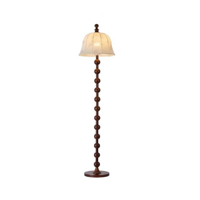 Traditionelle japanische Zylinder-Stehlampe mit Rattan-Flechtwerk und einem Licht für das Wohnzimmer 