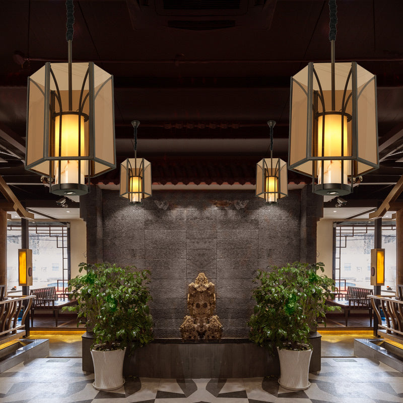 レトロ アンティークなペンダントライト カラー形 大理石風シェード LT-4363 LT-4364 インターフォルム製ペンダントライト | ペンダント