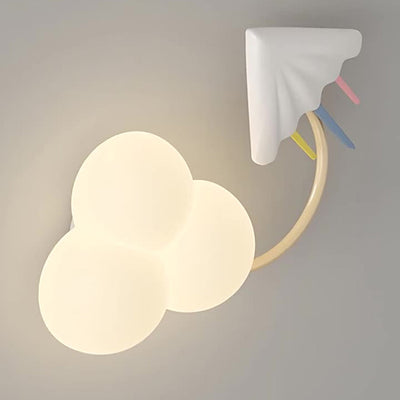 Contemporain Créatif Arc-en-ciel Montgolfière Cerf-volant Fer PE LED Applique Murale Lampe Pour Salon 