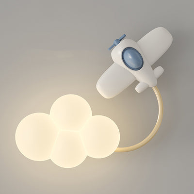 Contemporain Créatif Arc-en-ciel Montgolfière Cerf-volant Fer PE LED Applique Murale Lampe Pour Salon 
