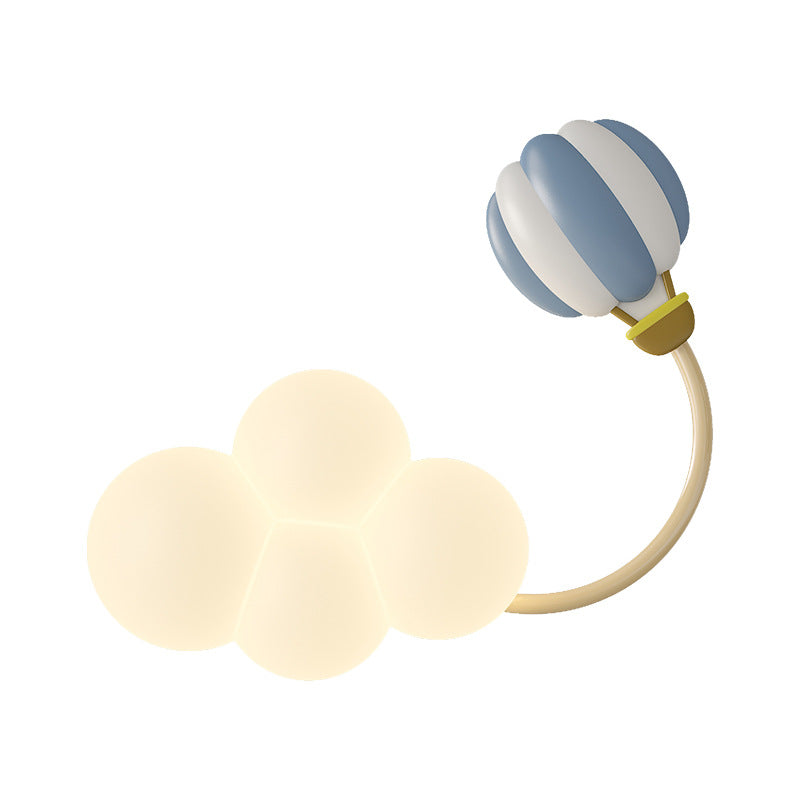 Contemporain Créatif Arc-en-ciel Montgolfière Cerf-volant Fer PE LED Applique Murale Lampe Pour Salon 