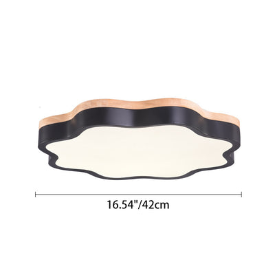 Contemporary Scandinavian Macaron Flower Iron Acrylic LED Flush Mount Ceiling Light For Living Room