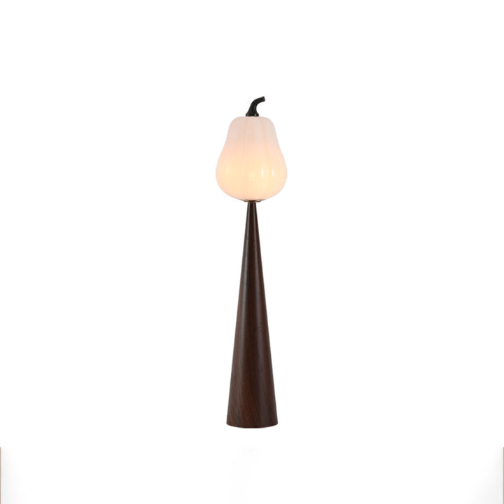 Lampe de sol contemporaine créative en verre de pomme poire avec abat-jour en métal et résine à 1 lumière pour salon 