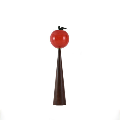 Contemporary Creative Fruit Apple Pear Glass Shade Metal Resin 1-Light Standing Floor Lamp For Living Room
