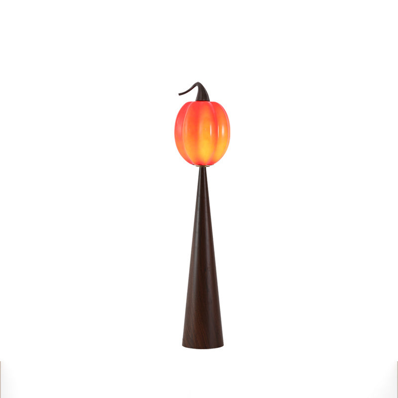 Contemporary Creative Fruit Apple Pear Glass Shade Metal Resin 1-Light Standing Floor Lamp For Living Room