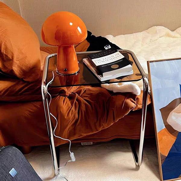 Abat-jour champignon en verre créatif contemporain 1 lumière pour lampe de table pour bureau à domicile 