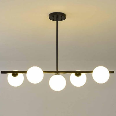 Branche Française Traditionnelle Tige Courbée Dôme Caoutchouc Bois Fer Cadre Abat-jour en Tissu Lustre à 3/5/6/8 Lumières Pour Salon 