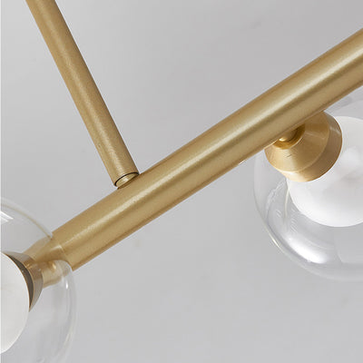 Branche Française Traditionnelle Tige Courbée Dôme Caoutchouc Bois Fer Cadre Abat-jour en Tissu Lustre à 3/5/6/8 Lumières Pour Salon 