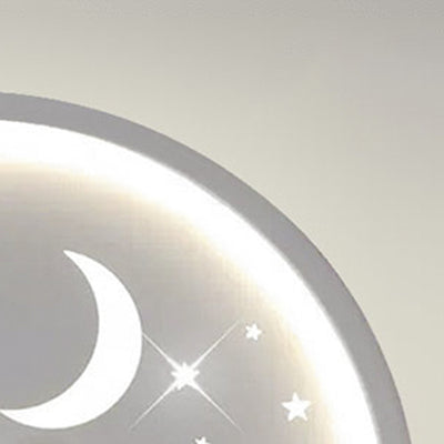 Contemporary Creative Astronaut Planet Iron Acrylic LED Flush Mount Ceiling Light For Living Room