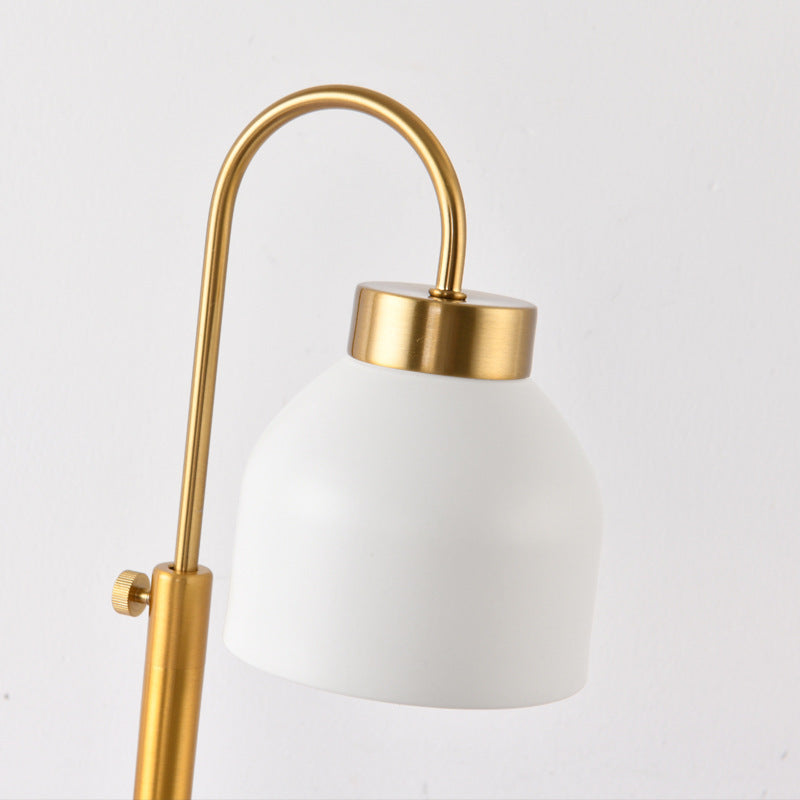 Lampe de table en cire fondante à 1 lumière levable ronde en fer nordique contemporain pour chambre à coucher 