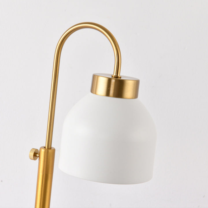 Lampe de table en cire fondante à 1 lumière levable ronde en fer nordique contemporain pour chambre à coucher 