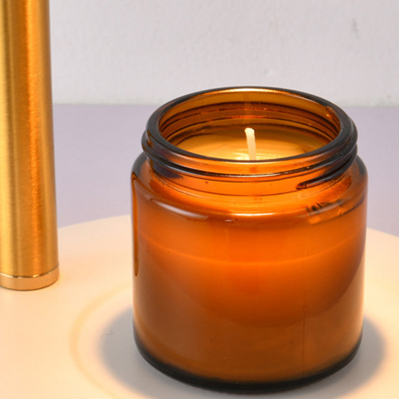 Lampe de table en cire fondante à 1 lumière levable ronde en fer nordique contemporain pour chambre à coucher 