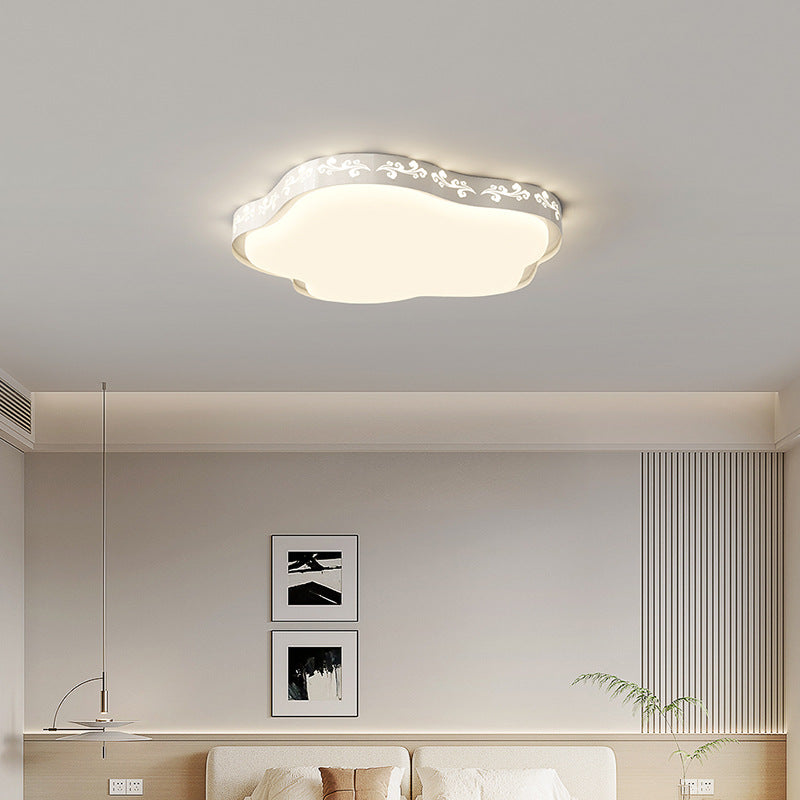 Contemporary Creative Iron PV Cloud Shade LED Flush Mount Ceiling Light For Living Room