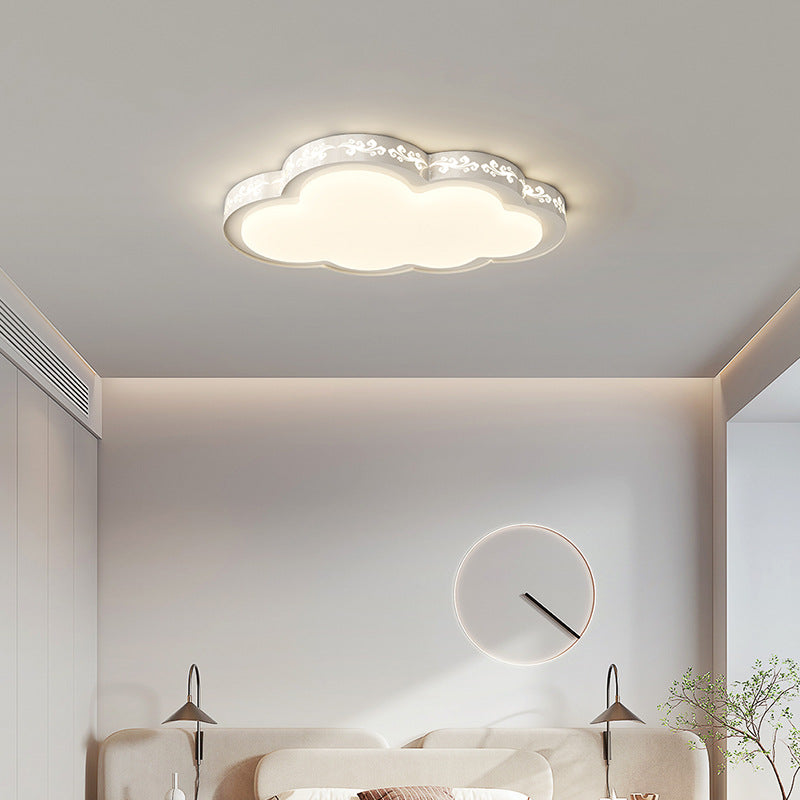 Contemporary Creative Iron PV Cloud Shade LED Flush Mount Ceiling Light For Living Room