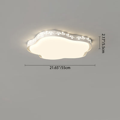 Contemporary Creative Iron PV Cloud Shade LED Flush Mount Ceiling Light For Living Room