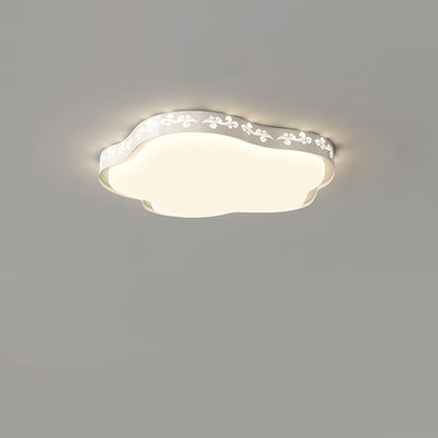 Contemporary Creative Iron PV Cloud Shade LED Flush Mount Ceiling Light For Living Room