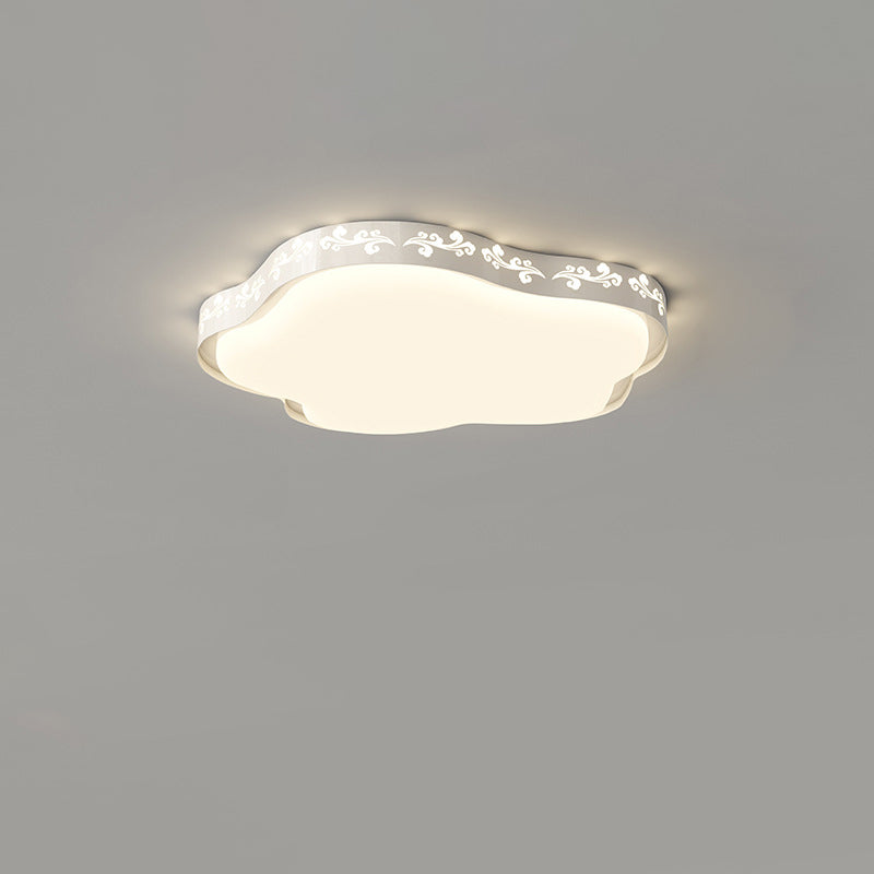Contemporary Creative Iron PV Cloud Shade LED Flush Mount Ceiling Light For Living Room