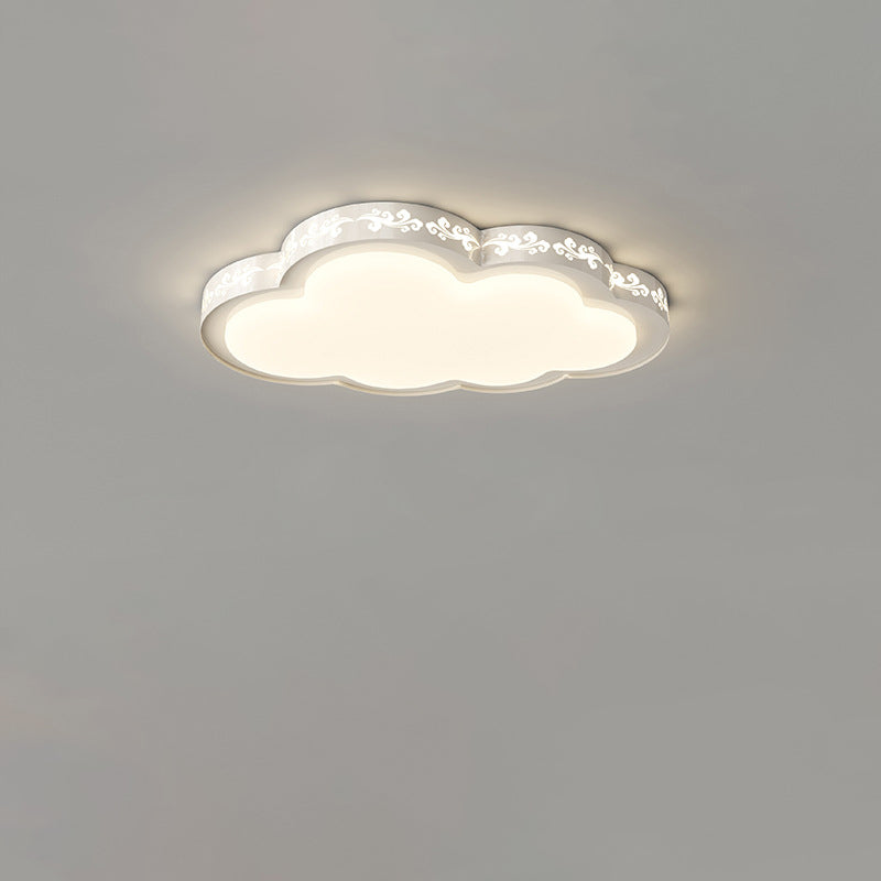 Contemporary Creative Iron PV Cloud Shade LED Flush Mount Ceiling Light For Living Room