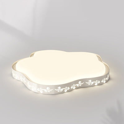 Contemporary Creative Iron PV Cloud Shade LED Flush Mount Ceiling Light For Living Room