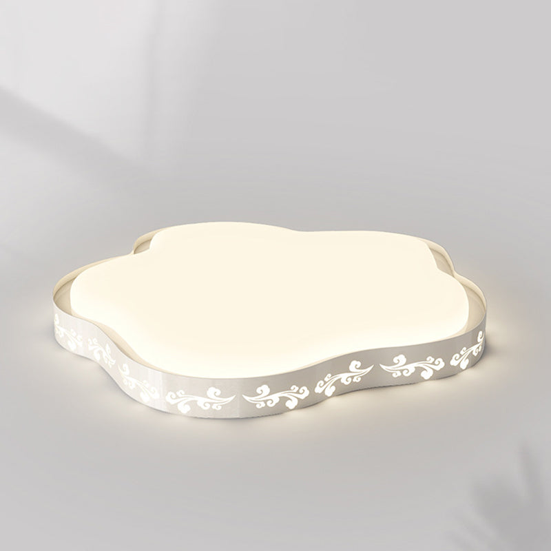 Contemporary Creative Iron PV Cloud Shade LED Flush Mount Ceiling Light For Living Room