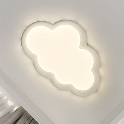 Contemporary Creative Iron PV Cloud Shade LED Flush Mount Ceiling Light For Living Room
