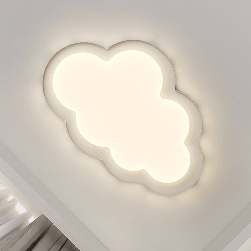 Contemporary Creative Iron PV Cloud Shade LED Flush Mount Ceiling Light For Living Room