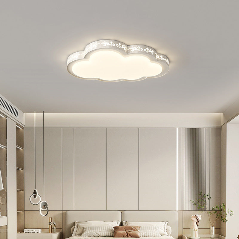 Contemporary Creative Iron PV Cloud Shade LED Flush Mount Ceiling Light For Living Room