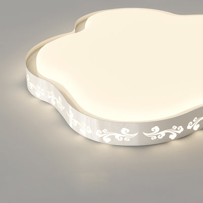Contemporary Creative Iron PV Cloud Shade LED Flush Mount Ceiling Light For Living Room