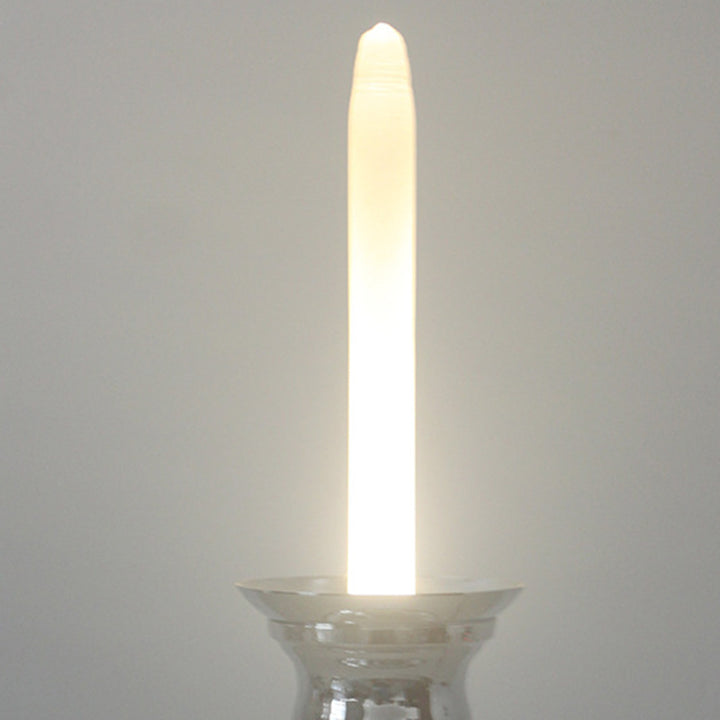 Contemporary Creative Iron Acrylic Candlestick 1-Light Table Lamp For Bedroom