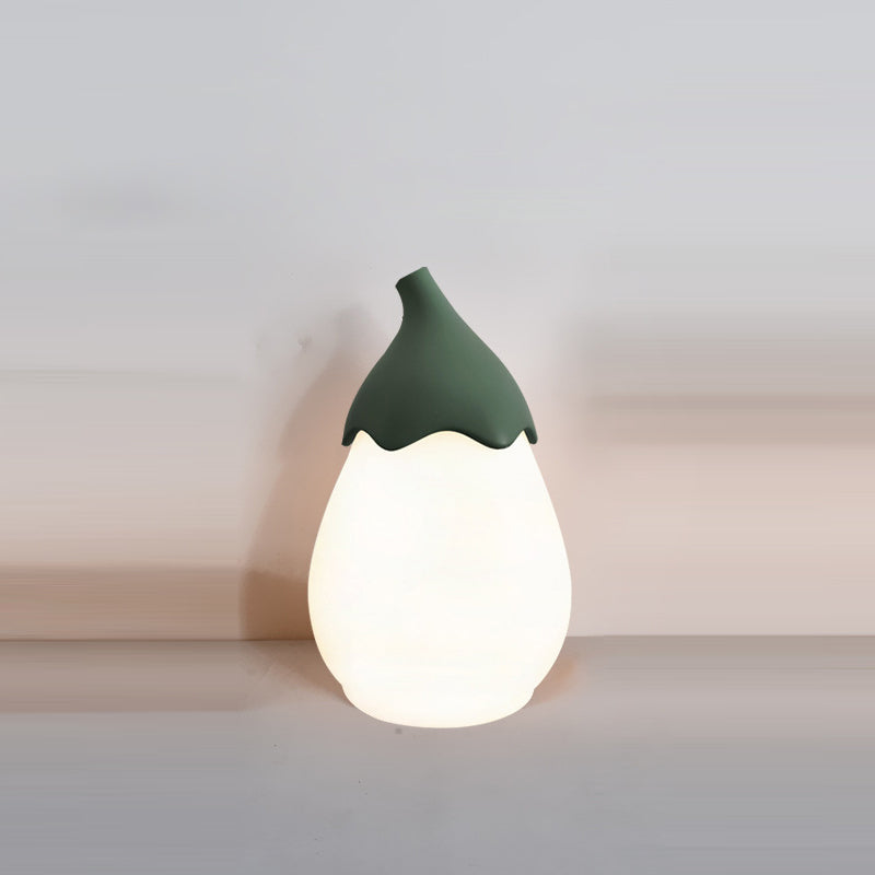 Moderne Einfachheit Eisen Birne PE Schirm Tragbare LED Tischlampe Nachtlicht für Schlafzimmer 