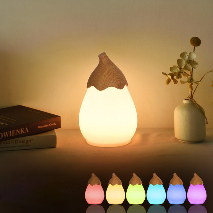 Moderne Einfachheit Eisen Birne PE Schirm Tragbare LED Tischlampe Nachtlicht für Schlafzimmer 