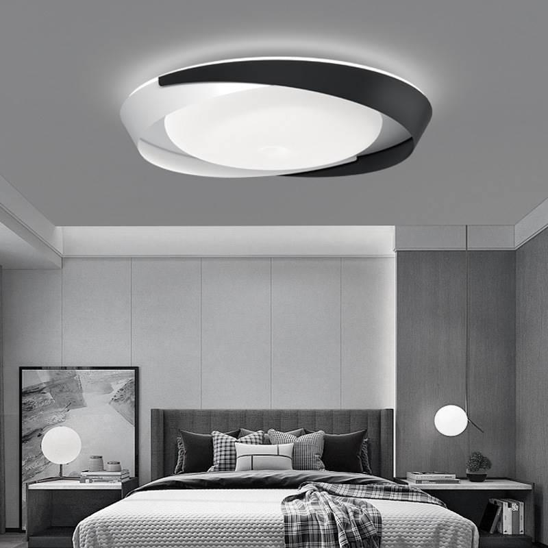 Contemporary Scandinavian Geometric Round Iron Silicone Shade LED Flush Mount Ceiling Light For Living Room