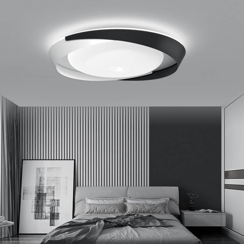 Contemporary Scandinavian Geometric Round Iron Silicone Shade LED Flush Mount Ceiling Light For Living Room