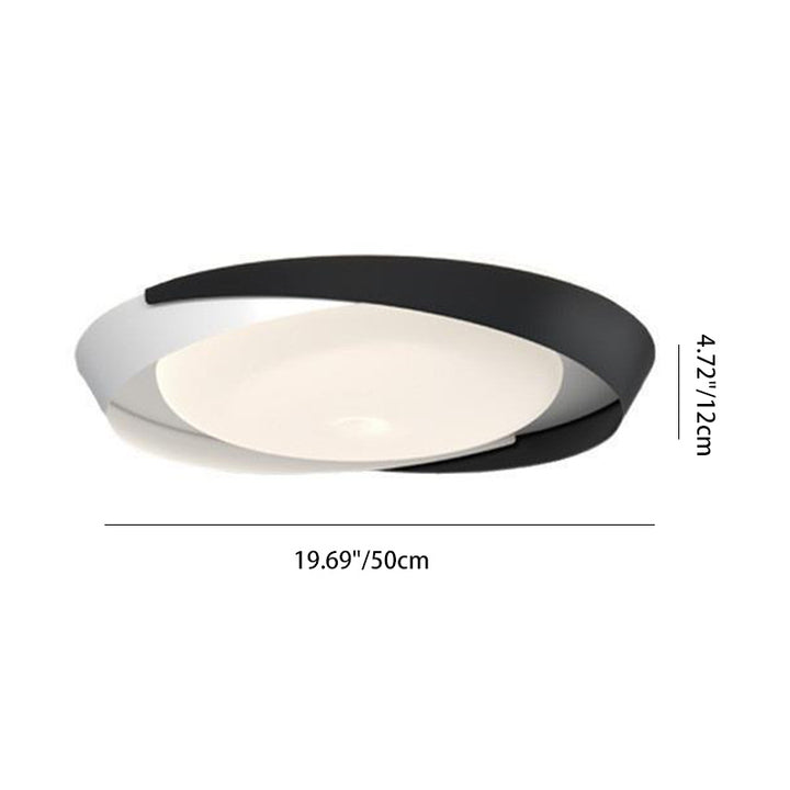 Contemporary Scandinavian Geometric Round Iron Silicone Shade LED Flush Mount Ceiling Light For Living Room