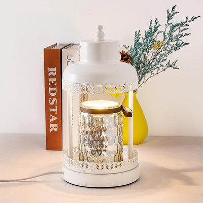 Contemporary Nordic Iron Round 1-Light Melting Wax Table Lamp For Bedroom