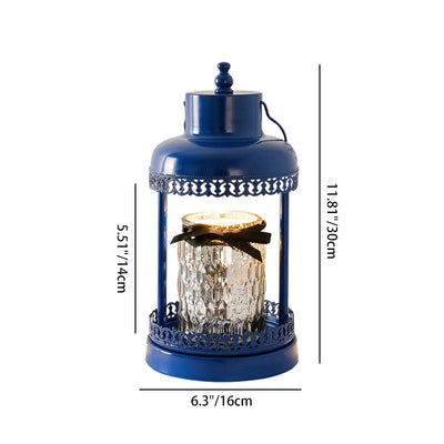 Contemporary Nordic Iron Round 1-Light Melting Wax Table Lamp For Bedroom