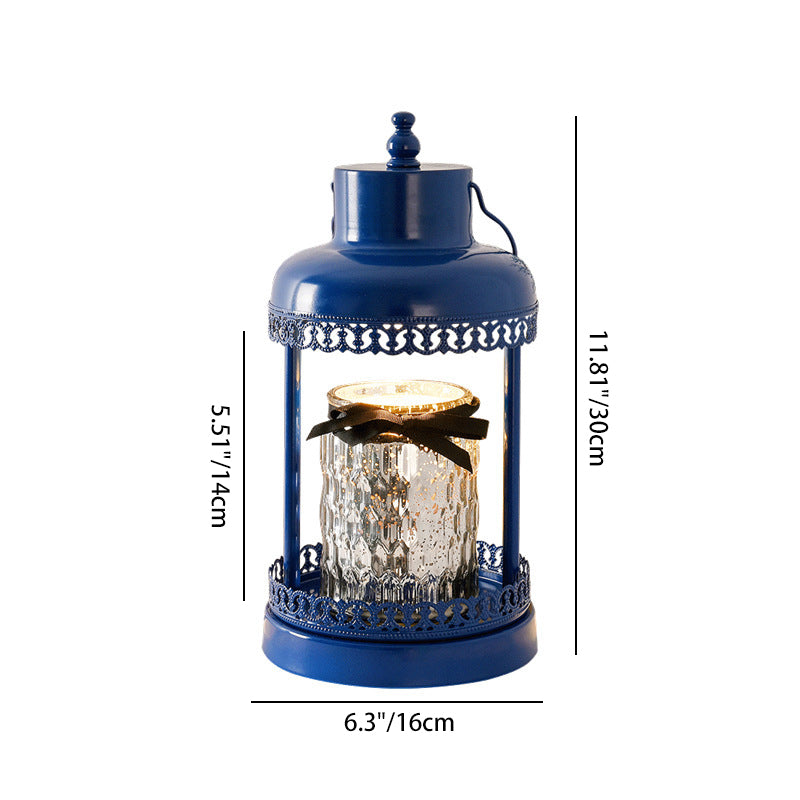 Contemporary Nordic Iron Round 1-Light Melting Wax Table Lamp For Bedroom