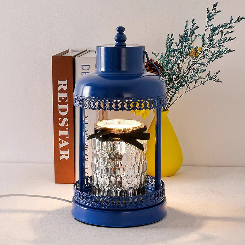 Lampe de table contemporaine nordique en fer rond à 1 lumière avec cire fondue pour chambre 