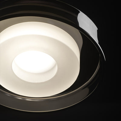 Contemporary Scandinavian Stainless Steel Acrylic Cylinder LED Pendant Light For Living Room
