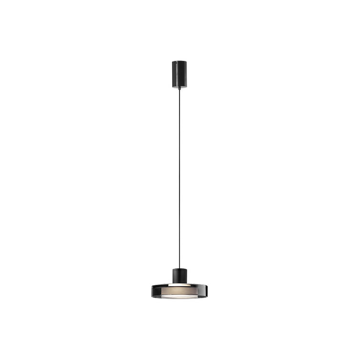 Contemporain Scandinave Acier Inoxydable Cylindre Acrylique Suspension LED Pour Salon 