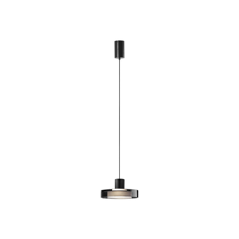 Contemporary Scandinavian Stainless Steel Acrylic Cylinder LED Pendant Light For Living Room
