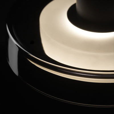 Contemporary Scandinavian Stainless Steel Acrylic Cylinder LED Pendant Light For Living Room