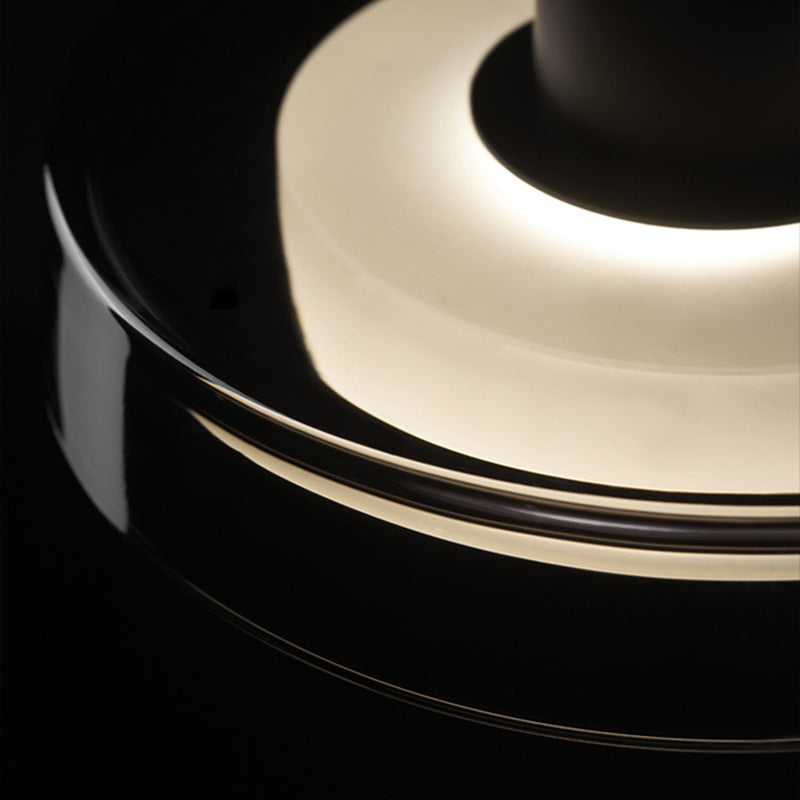 Contemporary Scandinavian Stainless Steel Acrylic Cylinder LED Pendant Light For Living Room