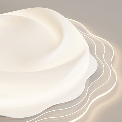 Contemporary Creative Petal Acrylic Shade Iron LED Flush Mount Ceiling Light For Living Room