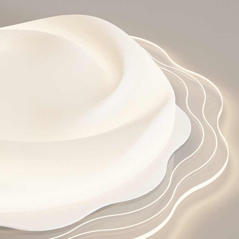 Contemporary Creative Petal Acrylic Shade Iron LED Flush Mount Ceiling Light For Living Room