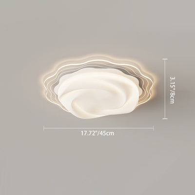 Contemporary Creative Petal Acrylic Shade Iron LED Flush Mount Ceiling Light For Living Room