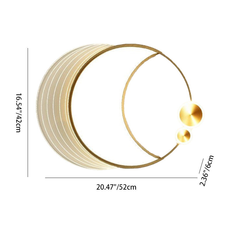 Contemporary Creative Star Moon Elliptical Acrylic Shade LED Flush Mount Ceiling Light For Living Room